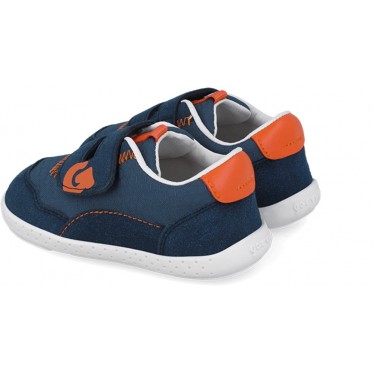 Deportiva respetuosa para chico Garvalin 252335 Soft Rejilla AZUL_NARANJA_A056