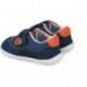 Deportiva respetuosa para chico Garvalin 252335 Soft Rejilla AZUL_NARANJA_A056