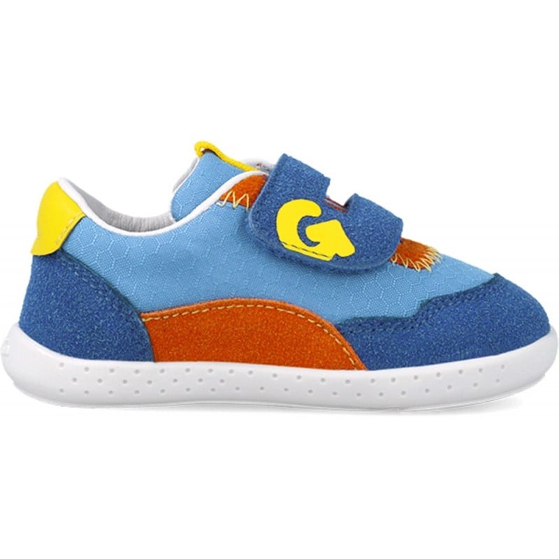 Deportiva respetuosa para chico Garvalin 252335 Soft Rejilla AZUL_AMARILLO_B598