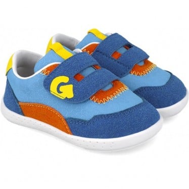 Deportiva respetuosa para chico Garvalin 252335 Soft Rejilla AZUL_AMARILLO_B598