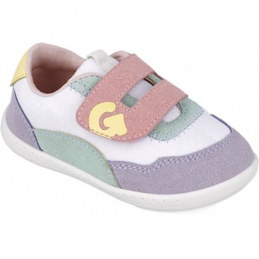 Deportiva respetuosa para niña Garvalin 252335 Soft Rejilla BLANCO_LILA_D661
