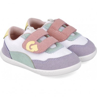 Deportiva respetuosa para niña Garvalin 252335 Soft Rejilla BLANCO_LILA_D661