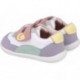 Deportiva respetuosa para niña Garvalin 252335 Soft Rejilla BLANCO_LILA_D661