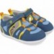 Sandalia respetuosa para chico Garvalin 252336 Soft Rejilla AZUL_AMARILLO_B598