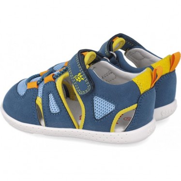 Sandalia respetuosa para chico Garvalin 252336 Soft Rejilla AZUL_AMARILLO_B598