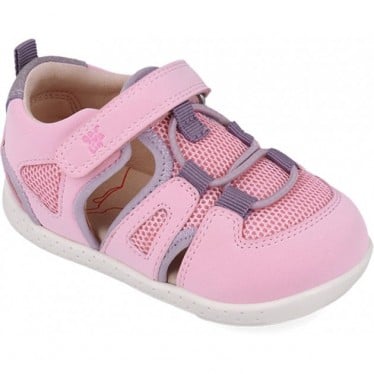 Sandalias respetuosas para niña Garvalin 252336 Soft Rejilla ROSA_C032