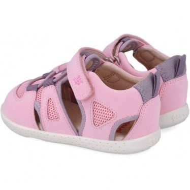 Sandalias respetuosas para niña Garvalin 252336 Soft Rejilla ROSA_C032