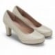 ZAPATO DE TACON FLUCHOS BLESA D5794 HIELO