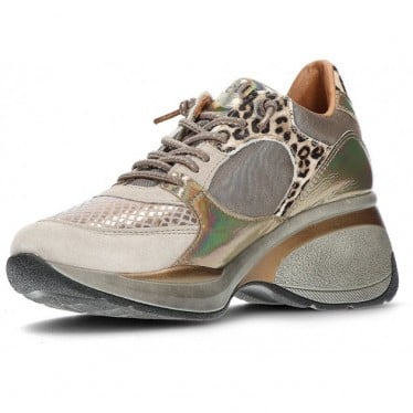 Sneakers para mujer Cetti C-1376 Metal y Animal print OLD_ROSE