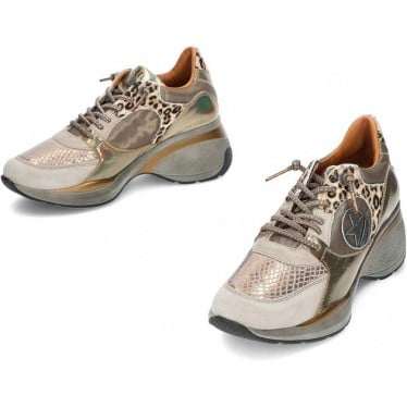 Sneakers para mujer Cetti C-1376 Metal y Animal print OLD_ROSE