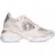 Sneakers para mujer Cetti C-1376 Metal y Animal print CHAMPAGNE