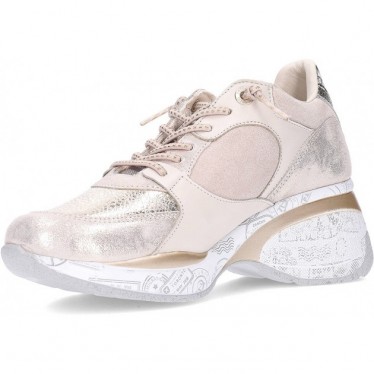 Sneakers para mujer Cetti C-1376 Metal y Animal print CHAMPAGNE