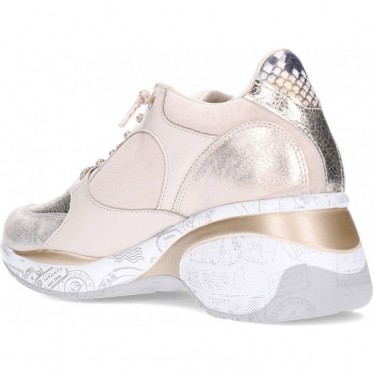 Sneakers para mujer Cetti C-1376 Metal y Animal print CHAMPAGNE