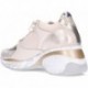 Sneakers para mujer Cetti C-1376 Metal y Animal print CHAMPAGNE
