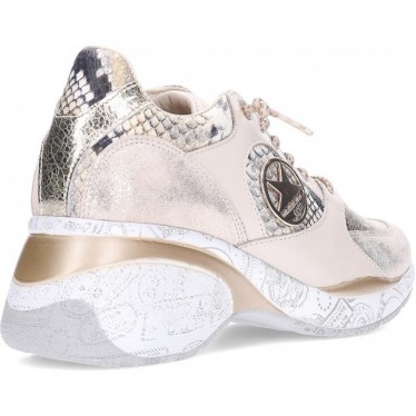 Sneakers para mujer Cetti C-1376 Metal y Animal print CHAMPAGNE