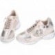 Sneakers para mujer Cetti C-1376 Metal y Animal print CHAMPAGNE