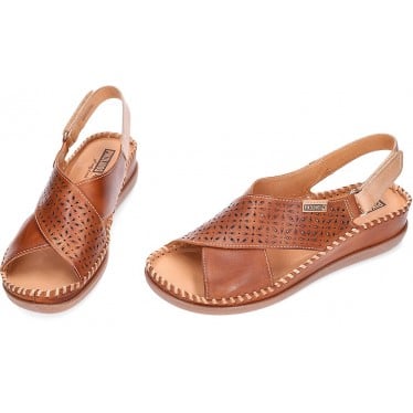 Sandalias de cuña PIKOLINOS Cadaques W8K-0848C1 BRANDY
