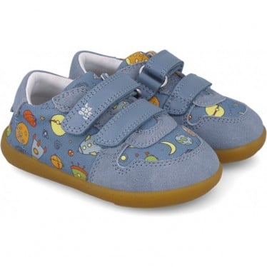 Deportiva respetuosa para chico Garvalin 252341 Lona Estampado INDIGO_A631