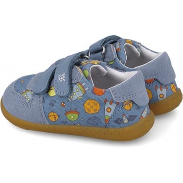 Deportiva respetuosa para chico Garvalin 252341 Lona Estampado INDIGO_A631