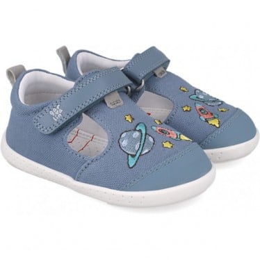 Sandalia respetuosa para chico Garvalin 252342 Lona Toy INDIGO_A631