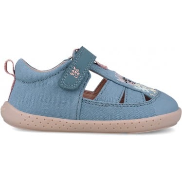 Sandalias respetuosas para chica Garvalin 252346 Lona Jirafa VAQUERO_A224