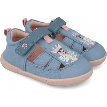 Sandalias respetuosas para chica Garvalin 252346 Lona Jirafa VAQUERO_A224