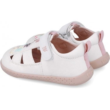 Sandalias respetuosas para chica Garvalin 252346 Lona Jirafa BLANCO_C050