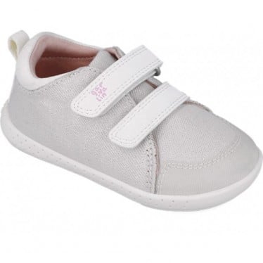 Deportiva respetuosa para chica Garvalin 252347 Lona Metalizada BLANCO_B050