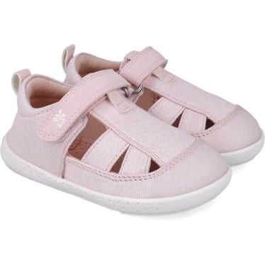 Sandalia respetuosa para chica Garvalin 252348 Soft Canvas ROSA_A032