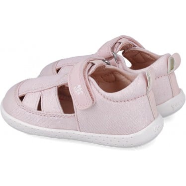 Sandalia respetuosa para chica Garvalin 252348 Soft Canvas ROSA_A032