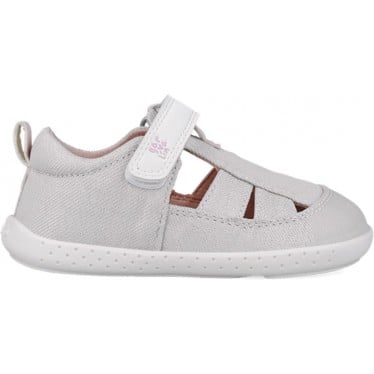 Sandalia respetuosa para chica Garvalin 252348 Soft Canvas BLANCO_B050