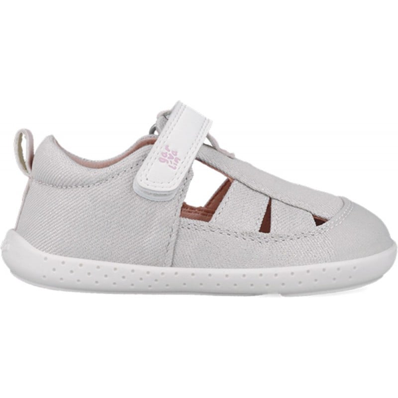 Sandalia respetuosa para chica Garvalin 252348 Soft Canvas BLANCO_B050