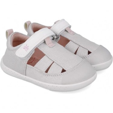 Sandalia respetuosa para chica Garvalin 252348 Soft Canvas BLANCO_B050
