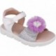 Sandalias para chica Garvalin 252402 Pom Pom BLANCO_B050