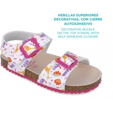Sandalias para chica Garvalin 252465 Bios Estampado BLANCO_B050