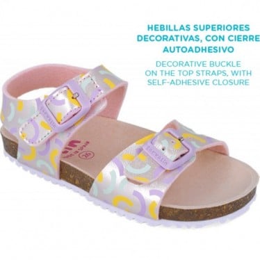 Sandalia para chica Garvalin 252466 Bios Estampada LILA_A164