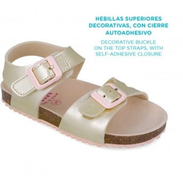 Sandalia para chica Garvalin 252467 Bios Metalizado ORO_A784