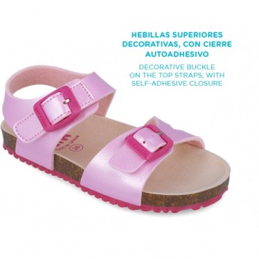 Sandalia para chica Garvalin 252467 Bios Metalizado ROSA_C032