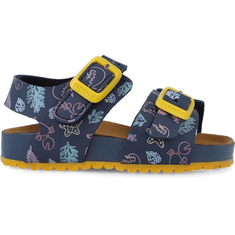 Sandalias para chico Garvalin 252470 Estampado Boy AZUL_MARINO_A089