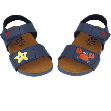 Sandalia para chico Garvalin 252471 Twin Cangrejo y estrella AZUL_MARINO_A089