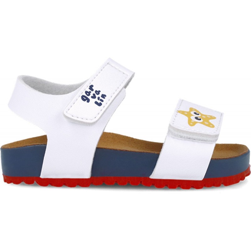 Sandalia para chico Garvalin 252471 Twin Cangrejo y estrella BLANCO_B050