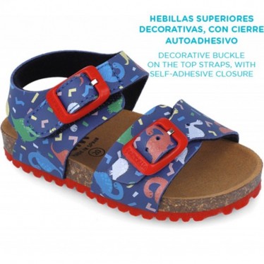 Sandalias para chico Garvalin 252472 Bios Estampado AZUL_A008