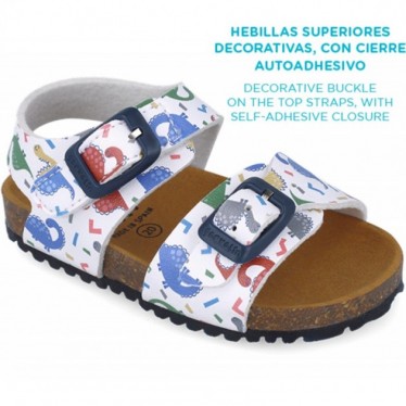 Sandalias para chico Garvalin 252472 Bios Estampado BLANCO_B050