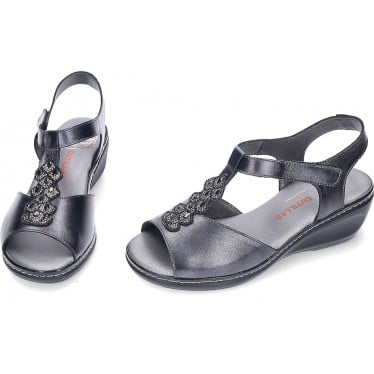 Sandalias de cuña DOCTOR CUTILLAS 32175 NEGRO