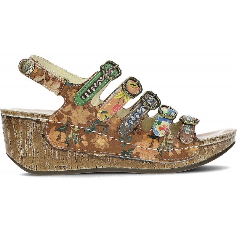 SANDALIAS DE LAURA VITA DINO0523 MARRON