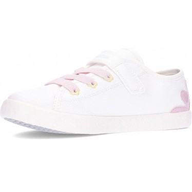 Deportivas para chica GEOX Gisli J554NC WHITE_PNIK