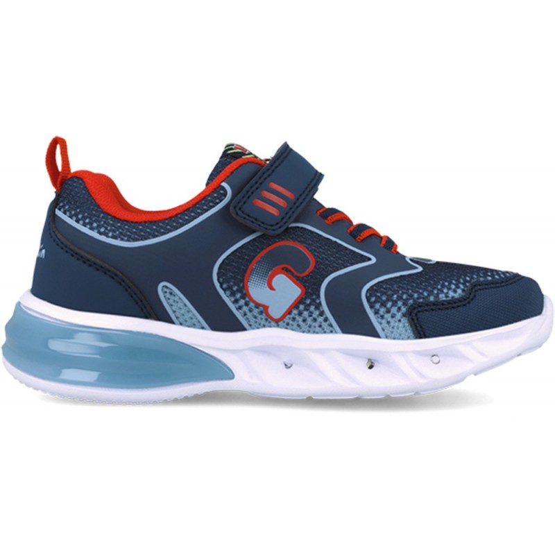 Deportivas con luz para chico Garvalin 252828 Halo luces AZUL_MARINO_A089
