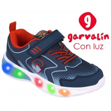Deportivas con luz para chico Garvalin 252828 Halo luces AZUL_MARINO_A089