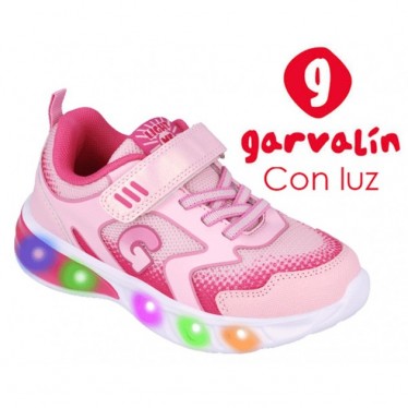Deportiva con luz para chica Garvalin 252828 Halo ROSA_C032