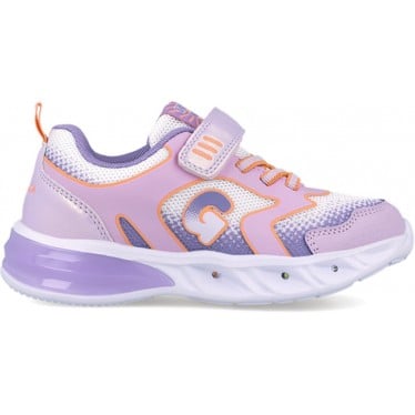Deportiva con luz para chica Garvalin 252828 Halo BLANCO_LILA_D661